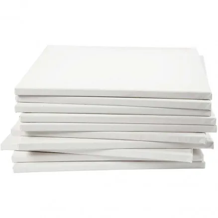 Malerlærred, hvid, dybde 1,6 cm, str. 40x40 cm, 280 g, 40 stk./ 1 pk.